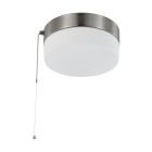 NUVO 62/1566 (LED 12W 8" FLUSH W/PULL CHAIN) 12 Watt; 8 inch; LED Flush Mount Fixture with Pull Chain; Brushed Nickel with Frosted Glass