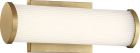 NUVO 62/1591 Lena; LED Vanity; Brushed Brass with Striped Lens
