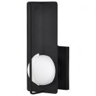 NUVO 62/1609 Portal; 6W LED; Medium Wall Lantern; Matte Black with White Opal Glass