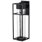 NUVO 62/1614 Ledges; 10W LED; Large Wall Lantern; Matte Black with Clear Seeded Glass