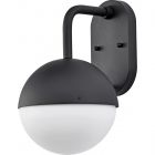 NUVO 62/1615 Atmosphere; 6W LED; Medium Wall Lantern; Matte Black with White Opal Glass