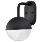NUVO 62/1616 Atmosphere; 6W LED; Medium Wall Lantern; Matte Black with Clear Seeded Glass