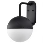 NUVO 62/1617 Atmosphere; 10W LED; Large Wall Lantern; Matte Black with White Opal Glass