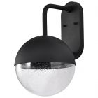 NUVO 62/1618 Atmosphere; 10W LED; Large Wall Lantern; Matte Black with Clear Seeded Glass