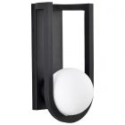 NUVO 62/1620 Cradle; 6W LED; Large Wall Lantern; Matte Black with White Opal Glass