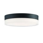 NUVO 62/468 Pi; 9 in.; Flush Mount LED Fixture; Black Finish with Etched Glass