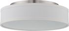 Nuvo 62/524 Heather; LED Flush Fixture with White Linen Shade