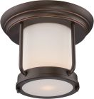 Nuvo 62/633 Bethany; LED Outdoor Flush Fixture with Satin White Glass