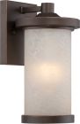 Nuvo 62/641 Diego; LED Outdoor Small Wall with Satin Amber Glass