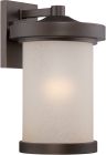 Nuvo 62/642 Diego; LED Outdoor Large Wall with Satin Amber Glass