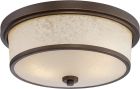 Nuvo 62/643 Diego; LED Outdoor Flush Fixture with Satin Amber Glass