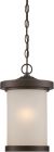 Nuvo 62/645 Diego; LED Outdoor Hanging with Satin Amber Glass
