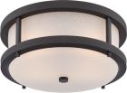Nuvo 62/653 Willis; LED Outdoor Flush Fixture with Antique White Glass