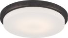 Nuvo 62/709 Dale; LED Flush Fixture with Opal Frosted Glass