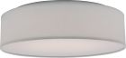 Nuvo 62/990R1 15 in.; Fabric Drum LED Decor Flush Mount Fixture; White Fabric Shade; Acrylic Diffuser