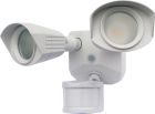 Nuvo 65/211 LED Security Light; Dual Head; White Finish; 3000K; Motion Sensor