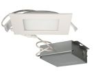 Satco S11610 10WLED/DW/EL/4/940/SQ/RD 10 watt LED Direct Wire Downlight; Edge-lit; 4 inch; 4000K; 120 volt; Dimmable; Square; Remote Driver