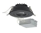 Satco S11619 12WLED/DW/GBL/4/930/RND/RD/BK 12 watt LED Direct Wire Downlight; Gimbaled; 4 inch; 3000K; 120 volt; Dimmable; Round; Remote Driver; Black