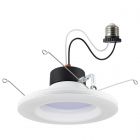 SATCO S11846 9WLED/NL/RDL/5-6/CCT-SEL/120V 5-6 inch; CCT Selectable; Integrated LED Recessed Downlight with Night Light Feature