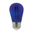 SATCO S8023 1W/LED/S14/BLUE/120V/ND/4PK 1 Watt; S14 LED Filament; Blue Transparent Glass Bulb; E26 Base; 120 Volt; Non-Dimmable; Pack of 4