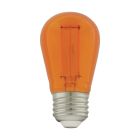 SATCO S8026 1W/LED/S14/ORANGE/120V/ND/4PK 1 Watt; S14 LED Filament; Orange Transparent Glass Bulb; E26 Base; 120 Volt; Non-Dimmable; Pack of 4