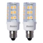 Bulbrite 861519 LED4E12/30K/120/D-2PK 4.5 Watt T6 Mini LED Light Bulb, Line Voltage Dimmable Candelabra Screw Base (E12) Soft White Light Bulb (Pack of 2)