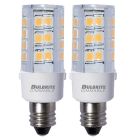 Bulbrite 861530 LED4E12/27K/120/D-2PK  Pack of (2) LED Mini T4 Dimmable Candelabra Screw Base (E12) Light Bulb 35 Watt Equivalent 2700K, Clear