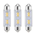 Bulbrite 861532 LED1/FEST/30K/12/2-3PK 0.8 Watt T3 Mini LED Light Bulb, Low Voltage Non-Dimmable Festoon Base, Soft White Light Bulb (Pack of 3)