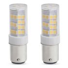 Bulbrite 861540 LED4DC/30K/D-2PK LED Mini T4 Dimmable Double-Contact Bayonet Base (BA15D) Light Bulb 35 Watt Equivalent 3000K, Clear 2-Pack