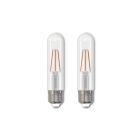 Bulbrite 861575 LED5T9/27K/FIL/3-2PK Pack of (2) 5 Watt Dimmable Clear Filament T9 Medium (E26) LED Bulb - 400 Lumens, 2700K, and 80 CRI