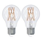 Bulbrite 861578 LED9A19/27K/FIL/3-2PK Pack of (2) 8.5 Watt Dimmable Clear Filament A19 Medium (E26) LED Bulb - 1100 Lumens, 2700K, and 80 CRI …