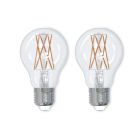 Bulbrite 861579 LED9A19/30K/FIL/3-2PK Pack of (2) 9 Watt Dimmable Clear Filament A19 Medium (E26) LED Light Bulb - 1100 Lumens, 3000K, and 90 CRI