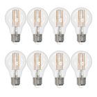 Bulbrite 861621 LED7A19/30K/FIL/D/B-8PK 7W LED A19 3000K FILAMENT E26 DIM-8PK