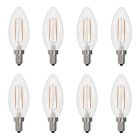 Bulbrite 861622 LED4B11/27K/FIL/D/B-8PK 4W LED B11 2700K FILAMENT E12 DIM-8PK