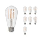 Bulbrite 861630 LED7ST18/40K/FIL/D/B-8PK 7W LED ST18 4000K FILAMENT E26 DIM-8PK