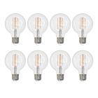 Bulbrite 861631 LED7G25/40K/FIL/D/B-8PK 7W LED G25 4000K FILAMENT E26 DIM-8PK
