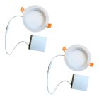 Bulbrite 861669 LED14JBOXDL/6/827/WHRD/D-2PK Pack of (2) LED 6" Round Recessed Downlight Fixture with Metal Jbox, 75W Equivalent, 2700K/Warm White, White Finish