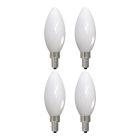 Bulbrite 861926 LED5B11/30K/FIL/M/3-4PK  Pack of (4) 5 Watt Dimmable Milky Finish B11 Candelabra (E12) LED Bulb - 500 Lumens, 3000K, and 80 CRI
