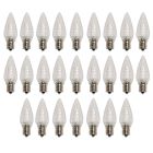 Bulbrite 862030 LED/C9C-25PK  Pack of (25) 0.6 Watt Clear C9 LED Light Bulbs Intermediate (E17) Base, 2700K Warm White Light