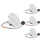 Bulbrite 862650 LED12REC/4/5CCT/927-950/WHRD/D-4PK 12W LED 4" HIGH LUMEN 5CCT DOWNLIGHT RETROFIT SMOOTH WHITE ROUND DIMMABLE 90CRI 120V-4PK