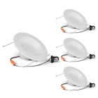 Bulbrite 862651 LED14REC/5/6/5CCT/927-950/WHRD/D-4PK 14W LED 5/6" 5CCT RETROFIT SMOOTH WHITE ROUND DIMMABLE 90CRI 120V-4PK