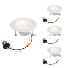 Bulbrite 862654 LED12REC/4HL/840/WHRD/D-4PK 12W LED 4" HIGH LUMEN DOWNLIGHT RETROFIT SMOOTH WHITE ROUND DIMMABLE 80CRI 4000K 120V-4PK