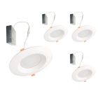 Bulbrite 862655 LED12RECJBOXDL/4/5CCT/827-850/WHRD/D-4PK 12W LED 4" HIGH LUMEN RECESSED 5CCT DOWNLIGHT W/ METAL JBOX SMOOTH WHITE ROUND DIMMABLE 80CRI 120V-4PK