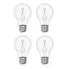 Bulbrite 862687 LED2A19/27K/FIL/3-4PK 6-Pack 2.5-Watt A19 Medium(E26)LED Bulb with Vintage Spiral Filaments, Clear,2700K,100 Lumens