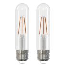 Bulbrite 862700 LED3T9/30K/FIL/3-2PK Pack of (2) 3 Watt Dimmable Clear Filament T9 Medium (E26) LED Light Bulb - 250 Lumens, 3000K