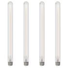 Bulbrite 862778 LED5T9L/30K/15/FIL-4PK LED Filament Pack of (4) 5 Watt Dimmable 15 Inch T9 Light Bulb with Clear Glass Finish and Medium (E26) Base - 3000K (Soft White Light), 400 Lumens