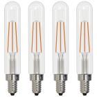 Bulbrite 862782 LED4T8/30K/FIL-4PK LED Filament Pack of (4) 4.5 Watt Dimmable T8 Light Bulb with Clear Glass Finish and Candelabra (E12) Base - 3000K (Soft White Light), 450 Lumens