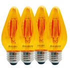 Bulbrite 862790 LED4F15/21K/FIESTA/AMB-4PK Fiesta Pack of (4) 4 Watt Dimmable F15 LED Filament Light Bulb with Amber Glass Finish and Medium (E26) Base - 2100K (Amber Light), 280 Lumens