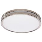 NUVO 62-1692 (15" SURFACE MOUNT W/NIGHTLIGHT) 15 Inch Surface Mount with Night Light - 5 CCT Selectable - Brushed Nickel Finish