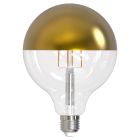 Bulbrite 862852 LED6G40/27K/FIL/HG/3-4PK 6 Watt Dimmable G40 Light Bulbs with a Half Gold Finish and Medium (E26) Base - 2700K (Warm White Light), 500 Lumens-4pk